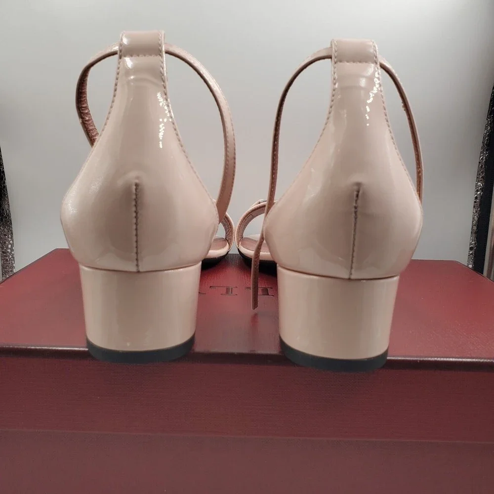 bally cloto calf patent leather women shoes sandals petal bnwt - Picture 11 of 12